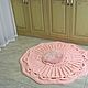  round rug with fur knitted from Marshmallow cord. Carpets. knitted handmade rugs (kovrik-makrame). My Livemaster. Фото №6