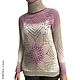 Women's sweater Reflection tie-dye 100% wool sectional, Sweaters, Voronezh,  Фото №1