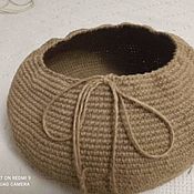 Зоотовары handmade. Livemaster - original item Basket-house made of jute 