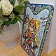  626. Декоративная разделочная доска Киса-орнитолог. Утварь. Татьяна - шкатулки для души. Интернет-магазин Ярмарка Мастеров.  Фото №2