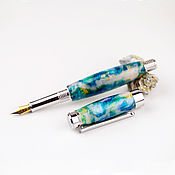 Канцелярские товары handmade. Livemaster - original item Bestseller Oceanus fountain pen in a case. Handmade.