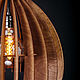 Деревянный светильник Купол орех, подвесная деревянная люстра. Потолочные и подвесные светильники. Деревянные светильники Woodshire (woodshire). Ярмарка Мастеров.  Фото №6