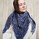 Shawls: Women's handkerchief cotton blue. Shawls1. ZanKa. My Livemaster. Фото №5