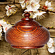 Textured cup-barrel with lid made of cedar. K24, Jars, Novokuznetsk,  Фото №1