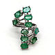 Stylish ring with emeralds, Rings, Moscow,  Фото №1