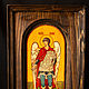 Icono Arcángel Miguel en marco de madera. Icons. ikon-art. Ярмарка Мастеров.  Фото №4
