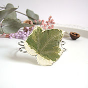 Украшения handmade. Livemaster - original item Resin Bracelet with Real Ivy Leaf Eco Style Boho Leaf Bracelet. Handmade.