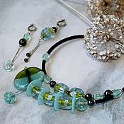 Украшения handmade. Livemaster - original item Rock crystal necklace Spring Blues. Handmade.