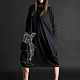 Black Maxi dress with Parrot print - DR0303PM, Dresses, Sofia,  Фото №1