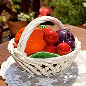 Винтаж handmade. Livemaster - original item CAPODIMONTE.Fruit basket. Italy.. Handmade.