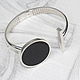 Geometry Bracelet Black Enamel Silver 925 SER0052. Cuff bracelet. Sunny Silver. My Livemaster. Фото №5