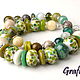 Bracelet stones green noise. Bead bracelet. Grafoli jewellery. Online shopping on My Livemaster.  Фото №2
