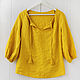 Sunny boho blouse made of 100% linen, Blouses, Tomsk,  Фото №1