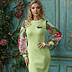 Dress 'Forest flower' light green. Dresses. Designer clothing Olesya Masyutina. My Livemaster. Фото №4
