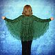 Green poncho,Hand knitted poncho,Crochet poncho,Warm poncho. Ponchos. Oksana (superplatok). My Livemaster. Фото №5