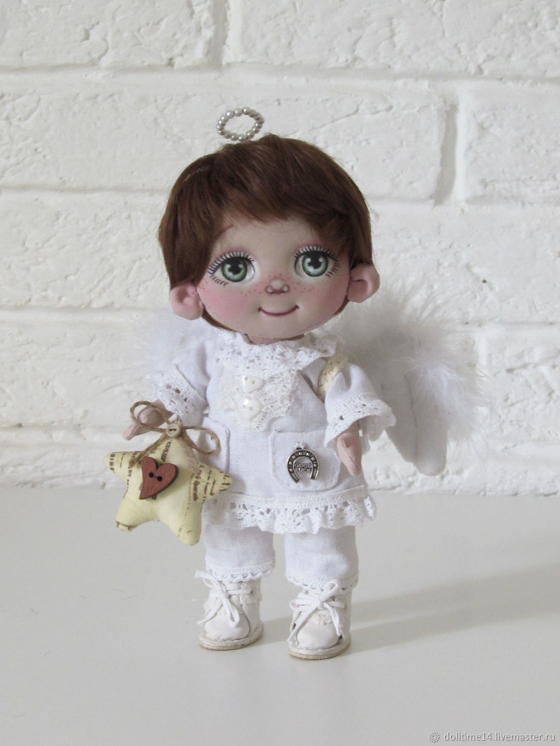  Текстильная кукла Ангел-мечтатель, Куклы и пупсы, Трехгорный,  Фото №1