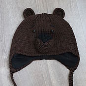 Аксессуары handmade. Livemaster - original item Brown Bear hat men`s women`s cool. Handmade.