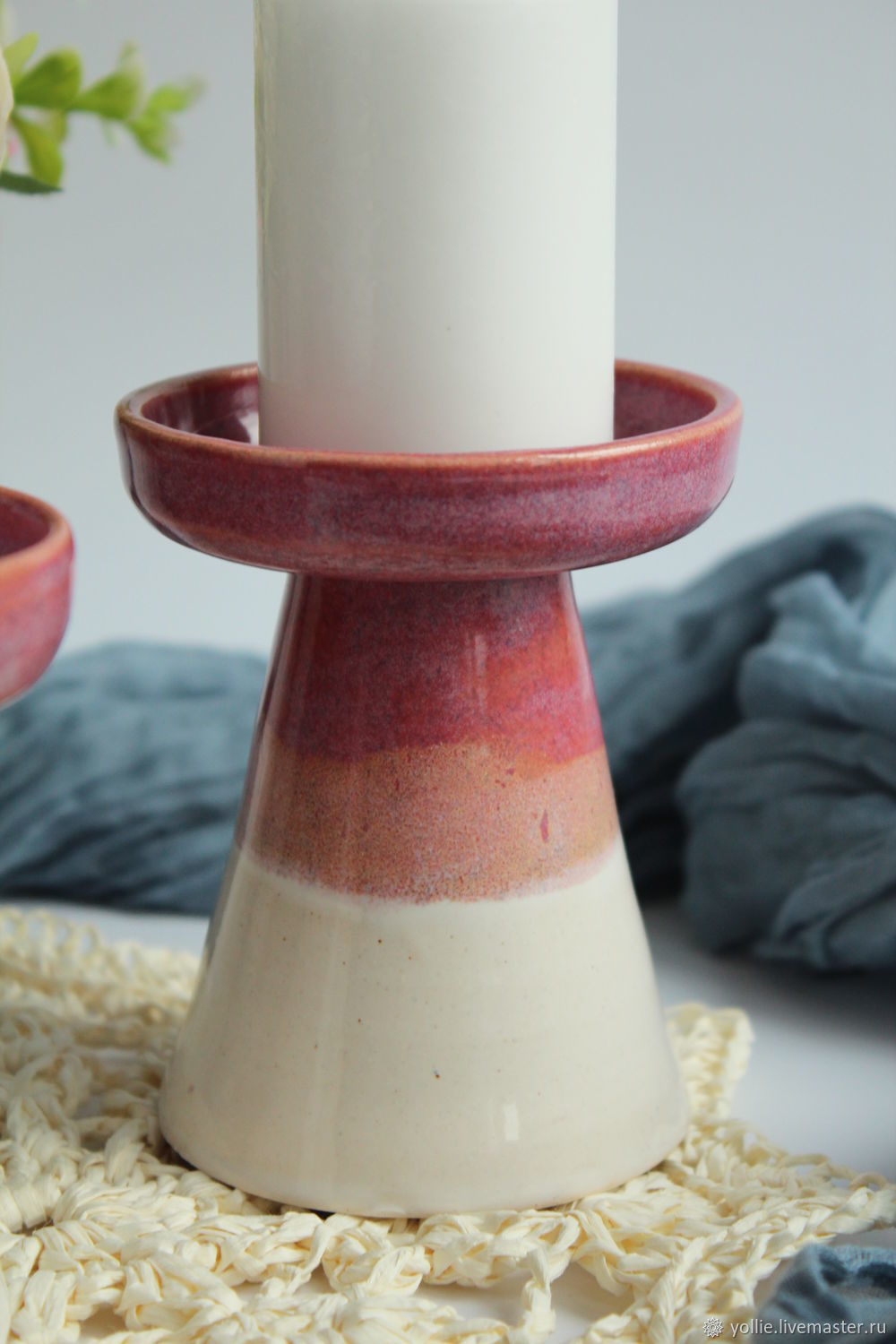 "Малиновый мусс" подсвечники парные керамические в интернет-магазине ...