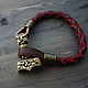 Leather bracelet with THOR's HAMMER, Bead bracelet, Volgograd,  Фото №1
