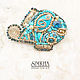 Brooch 'Fish miniature' turquoise. Brooches. Simkha - Jewelry For Joy. Online shopping on My Livemaster.  Фото №2