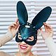 Mask black leather 'Bunny', Mask for role playing, Moscow,  Фото №1