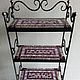 Racks: Wrought iron bookcase with mosaic 'Marsala'. Shelving. Marjana. Online shopping on My Livemaster.  Фото №2