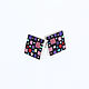 Cufflinks. Mother of Pearl, Coral, Rhodonite, Charoite. Unique cufflinks. Cuff Links. ARIEL - MOSAIC. My Livemaster. Фото №4