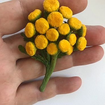 Украшения ручной работы. Ярмарка Мастеров - ручная работа Брошь Пижма. Handmade.