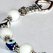 Украшения handmade. Livemaster - original item bracelet of natural stone. Bracelet agate and glass beads. Handmade.