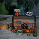 НА ЗАКАЗ  Кузя с сундуком-кладовкой. Кукольные домики. Потайные мини-домики Ольги Мутиной (olgamutina). Интернет-магазин Ярмарка Мастеров.  Фото №2