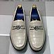 Moccasins made of genuine crocodile leather, in beige color!, Moccasins, St. Petersburg,  Фото №1