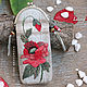 Eyeglass case with clasp 'Red Poppy'. Japanese patchwork. Eyeglass case. Olga Abakumova. Lolenya (lolenya). Online shopping on My Livemaster.  Фото №2