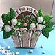 Gingerbread Basket with flowers, Gingerbread Cookies Set, Rostov-on-Don,  Фото №1