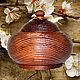 Textured pot-barrel with a lid made of pine. K25, Jars, Novokuznetsk,  Фото №1