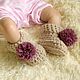 Booties with POM-poms, Babys bootees, Moscow,  Фото №1