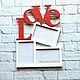 Wooden photo frame 'LOVE'. Gifts for February 14. Butik Podarkov - dekor iz dereva. Интернет-магазин Ярмарка Мастеров.  Фото №2