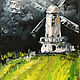 Painting Mill, oil painting on canvas 18h24cm. Pictures. myfoxyart (MyFoxyArt). Online shopping on My Livemaster.  Фото №2