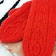 Order  Red Winter Mohair Mittens Size 6.5-7 Warm Gift. KnitLaceDreams. Livemaster. . Mittens Фото №3