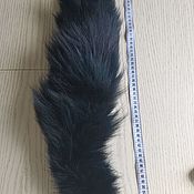Материалы для творчества handmade. Livemaster - original item Arctic Fox tail black 53cm large / natural fur. Handmade.