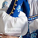 Russian folk costume ' Gzhel on blue'. Folk dresses. SLAVYANKA. My Livemaster. Фото №6