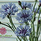 Cornflowers made of polymer clay (cold porcelain), ,1pc, Plants, Kovrov,  Фото №1