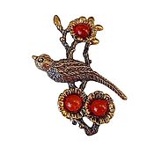 Украшения handmade. Livemaster - original item Brooch Paradise bird on a twig flowers Decoration for women. Handmade.