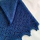  Kid mohair shawl with Rosary beads, blue, Shawls, Kazan,  Фото №1