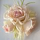 Silk flowers. Brooch hairpin VIRGINIA  . Natural silk. Brooches. Irina Vladi. Online shopping on My Livemaster.  Фото №2