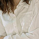  Блуза-рубашка оверсайз Белые круги. Блузки. Авторское Ателье Дарьи Левчонок. Ярмарка Мастеров.  Фото №5