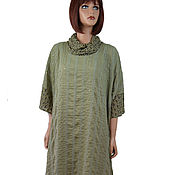 Lightweight summer tunic in crushed Jersey and lace
