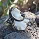 Ring with white coral in 925 silver ALS0010. Rings. Sunny Silver. My Livemaster. Фото №4