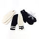 Order 5 PCs. Mittens for lovers' two halves ' knitted black and white. Space Cat Knitting. Livemaster. . Mittens Фото №3