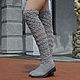 Demi-season boots ' Aurora'. High Boots. KnittedBoots. My Livemaster. Фото №5