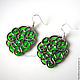 Granny Smith earrings emerald green green grass forest, Earrings, Subotica,  Фото №1